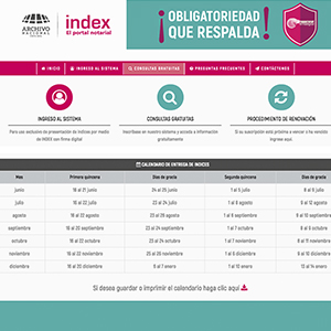 Captura de pantalla de sitio web de Index
